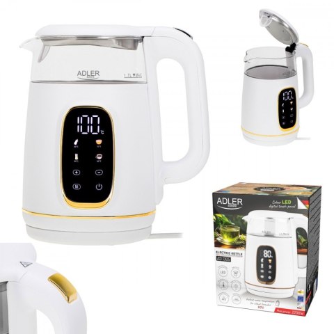 Czajnik 1,7l z wyświetlaczem LED, regulacją temperatury AD 1305WG Czajnik 1,7l z wyświetlaczem LED, regulacją temperatury AD 1305WG