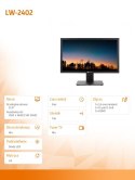 Monitor 24 cale LW-2402 HDMI VGA czarny