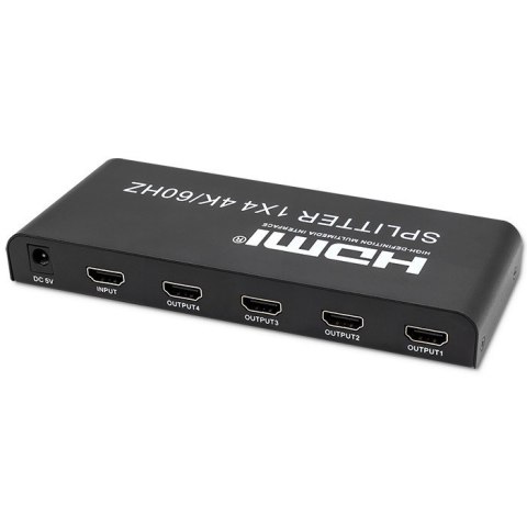 Aktywny rozdzielacz Splitter 4 x HDMI 4K x 2K | 6Gb/s | 60Hz Aktywny rozdzielacz Splitter 4 x HDMI 4K x 2K | 6Gb/s | 60Hz