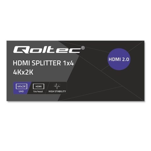 Aktywny rozdzielacz Splitter 4 x HDMI 4K x 2K | 6Gb/s | 60Hz Aktywny rozdzielacz Splitter 4 x HDMI 4K x 2K | 6Gb/s | 60Hz