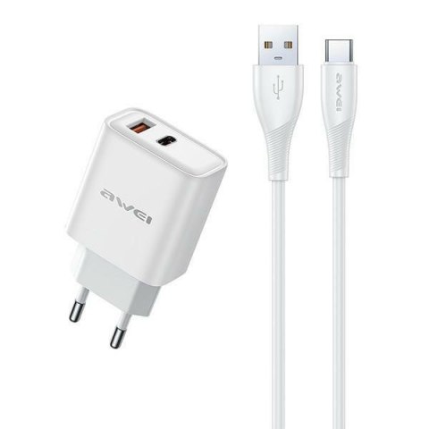 Ładowarka sieciowa GaN PD81T 22,5W USB+USB-C + kabel USB/USB-C Ładowarka sieciowa GaN PD81T 22,5W USB+USB-C + kabel USB/USB-C
