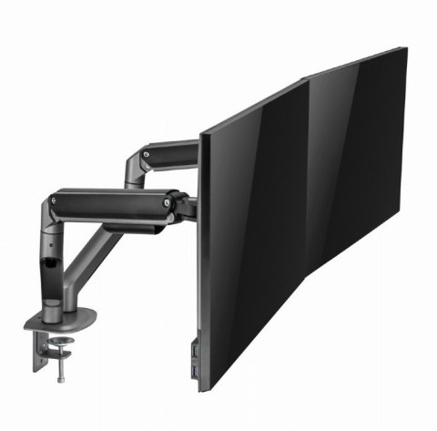 Ramię biurkowe na 2 monitory 17-32 cali 9kg szare Ramię biurkowe na 2 monitory 17-32 cali 9kg szare
