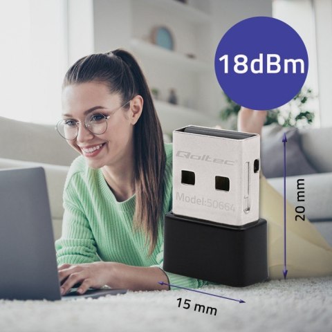 Ultraszybki bezprzewodowy mini adapter USB Wi-Fi | standard AC | 650Mbps Ultraszybki bezprzewodowy mini adapter USB Wi-Fi | standard AC | 650Mbps