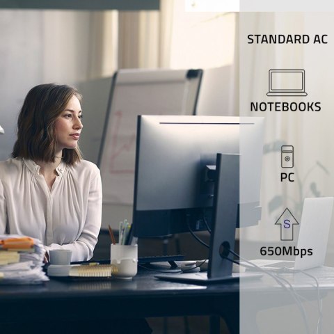 Ultraszybki bezprzewodowy mini adapter USB Wi-Fi | standard AC | 650Mbps Ultraszybki bezprzewodowy mini adapter USB Wi-Fi | standard AC | 650Mbps