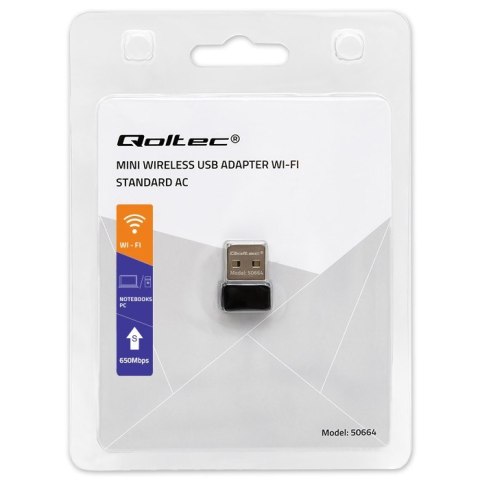 Ultraszybki bezprzewodowy mini adapter USB Wi-Fi | standard AC | 650Mbps Ultraszybki bezprzewodowy mini adapter USB Wi-Fi | standard AC | 650Mbps