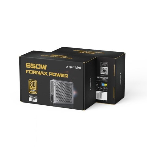 Zasilacz komputerowy Fornax Power 650W 80+Bronze aktywny PFC 120mm wentylator 10-pak Zasilacz komputerowy Fornax Power 650W 80+Bronze aktywny PFC 120mm wentylator 10-pak