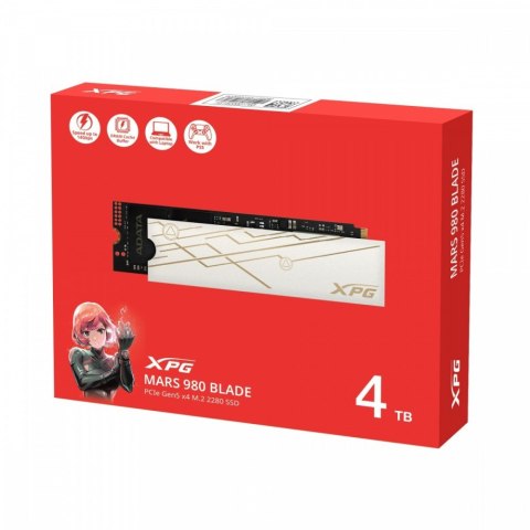 Dysk SSD XPG MARS 980 BLADE 4TB PCIe 5x4 14/13 GB/s M2 Dysk SSD XPG MARS 980 BLADE 4TB PCIe 5x4 14/13 GB/s M2