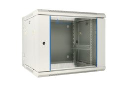 Szafka wisząca rack 12U 600x600 szara dwusekcyjna
