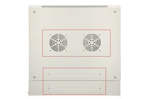 Szafka wisząca rack 12U 600x600 szara dwusekcyjna Szafka wisząca rack 12U 600x600 szara dwusekcyjna