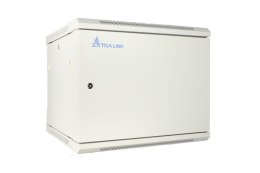 Szafka wisząca rack 9U 600x450 szara metalowe drzwi