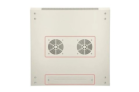 Szafka wisząca rack 9U 600x450 szara metalowe drzwi Szafka wisząca rack 9U 600x450 szara metalowe drzwi