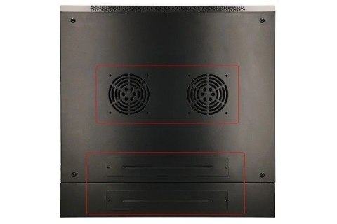 Szafka wisząca rack 9U 600x600 czarna dwusekcyjna Szafka wisząca rack 9U 600x600 czarna dwusekcyjna