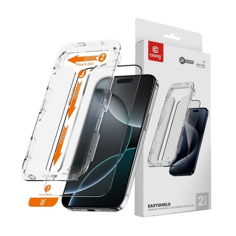 Szkło hartowane EasyShield 2-Pack - iPhone 16 Pro (2 sztuki) Szkło hartowane EasyShield 2-Pack - iPhone 16 Pro (2 sztuki)