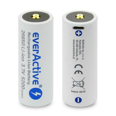 Akumulator 26650 3,7V Li-ion 5200 mAh micro USB Akumulator 26650 3,7V Li-ion 5200 mAh micro USB