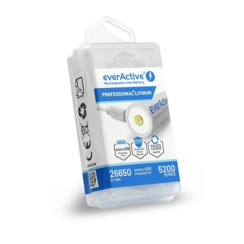 Akumulator 26650 3,7V Li-ion 5200 mAh micro USB Akumulator 26650 3,7V Li-ion 5200 mAh micro USB