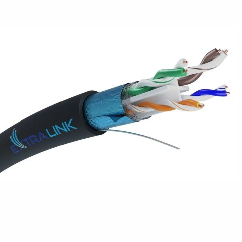 Kabel sieciowy CAT6 FTP (F/UTP) V2 zewnętrzny skrętka 50M Kabel sieciowy CAT6 FTP (F/UTP) V2 zewnętrzny skrętka 50M