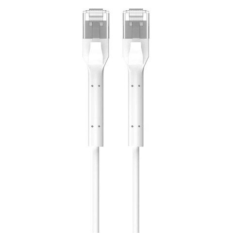 Patchcord kat.6a U/FTP 1Gbps miedź kabel sieciowy skrętka, łamana końcówka 5m biały Patchcord kat.6a U/FTP 1Gbps miedź kabel sieciowy skrętka, łamana końcówka 5m biały