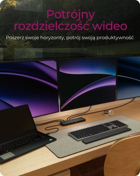 Stacja dokująca IB-DK2116-C 12in1,HDMI,DP,LAN,USB Stacja dokująca IB-DK2116-C 12in1,HDMI,DP,LAN,USB