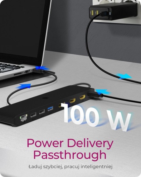 Stacja dokująca IB-DK2116-C 12in1,HDMI,DP,LAN,USB Stacja dokująca IB-DK2116-C 12in1,HDMI,DP,LAN,USB