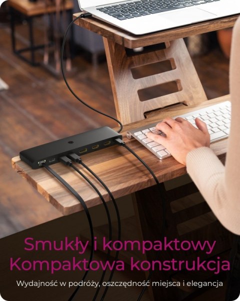 Stacja dokująca IB-DK2116-C 12in1,HDMI,DP,LAN,USB Stacja dokująca IB-DK2116-C 12in1,HDMI,DP,LAN,USB