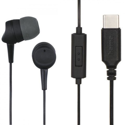 Słuchawki dokanałowe USB C Czarne Słuchawki dokanałowe USB C Czarne