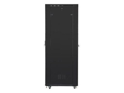 Szafa stojąca Rack 19 cali 47U 800x1000mm, drzwi perforowane LCD (FLAT PACK) czarna Szafa stojąca Rack 19 cali 47U 800x1000mm, drzwi perforowane LCD (FLAT PACK) czarna