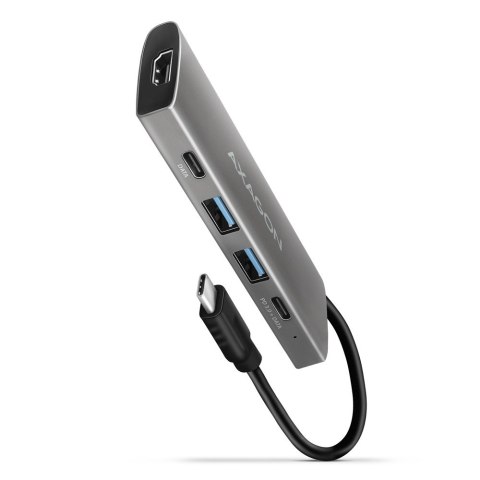 HMC-5G21 Wieloportowy hub USB 5in1, 10Gbps, 2x USB-A + 2x USB-C + HDMI 4K/30Hz, PD 60W, 13cm USB-C kabel HMC-5G21 Wieloportowy hub USB 5in1, 10Gbps, 2x USB-A + 2x USB-C + HDMI 4K/30Hz, PD 60W, 13cm USB-C kabel