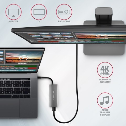 HMC-5G21 Wieloportowy hub USB 5in1, 10Gbps, 2x USB-A + 2x USB-C + HDMI 4K/30Hz, PD 60W, 13cm USB-C kabel HMC-5G21 Wieloportowy hub USB 5in1, 10Gbps, 2x USB-A + 2x USB-C + HDMI 4K/30Hz, PD 60W, 13cm USB-C kabel