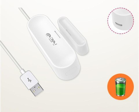 NEO Kontaktron Zigbee, czujnik wejścia Tuya NAS-DS07B NEO Kontaktron Zigbee, czujnik wejścia Tuya NAS-DS07B