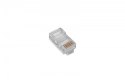 Wtyk RJ45 kat.5e uniwersalny drut/linka 8P8C 100szt Wtyk RJ45 kat.5e uniwersalny drut/linka 8P8C 100szt