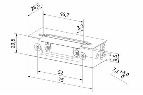 Elektrozaczep przeciwpożarowy HARTTE SHD12UM 12V AC/DC standard z monitoringiem Elektrozaczep przeciwpożarowy HARTTE SHD12UM 12V AC/DC standard z monitoringiem