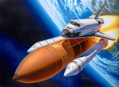 Model plastikowy Space Shuttle Discovery & Booster Rockets Model plastikowy Space Shuttle Discovery & Booster Rockets