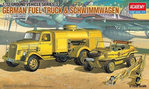 Model plastikowy German Fuel Truck & Schwimmwagen