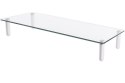 Szklana podstawa dla monitora, powierzchnia robocza: 56x21cm, max. obciążenie: 20kg Szklana podstawa dla monitora, powierzchnia robocza: 56x21cm, max. obciążenie: 20kg