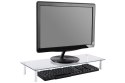 Szklana podstawa dla monitora, powierzchnia robocza: 56x21cm, max. obciążenie: 20kg Szklana podstawa dla monitora, powierzchnia robocza: 56x21cm, max. obciążenie: 20kg