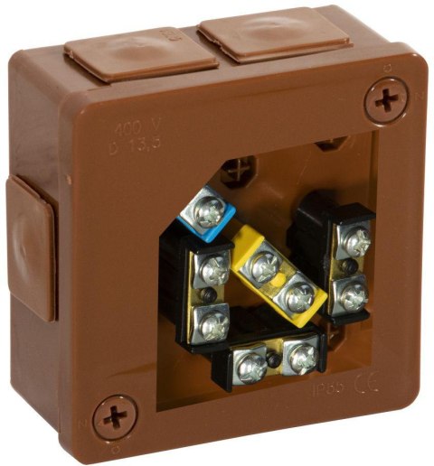 Puszka natynkowa z zaciskami 6 wlotów VIPLAST VP-22 BRĄZOWA IP55 86x86x40mm 022-52 Puszka natynkowa z zaciskami 6 wlotów VIPLAST VP-22 BRĄZOWA IP55 86x86x40mm 022-52