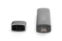 Czytnik kart 3-portowy USB Typ C/ USB 3.0 SuperSpeed SD Micro SD HQ aluminium Szary Czytnik kart 3-portowy USB Typ C/ USB 3.0 SuperSpeed SD Micro SD HQ aluminium Szary