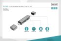 Czytnik kart 3-portowy USB Typ C/ USB 3.0 SuperSpeed SD Micro SD HQ aluminium Szary Czytnik kart 3-portowy USB Typ C/ USB 3.0 SuperSpeed SD Micro SD HQ aluminium Szary