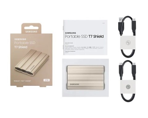 Dysk SSD T7 Shield 2TB USB 3.2, beżowy Dysk SSD T7 Shield 2TB USB 3.2, beżowy