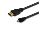 Kabel HDMI (M) - micro HDMI (M) 1m, czarny, CL-39 Kabel HDMI (M) - micro HDMI (M) 1m, czarny, CL-39
