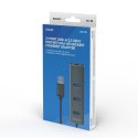 Hub AK-58 3-portowy USB-A 3.1 Gen 1 z adapterem RJ-45 Gigabit Ethernet Hub AK-58 3-portowy USB-A 3.1 Gen 1 z adapterem RJ-45 Gigabit Ethernet