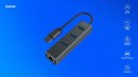 Hub AK-58 3-portowy USB-A 3.1 Gen 1 z adapterem RJ-45 Gigabit Ethernet Hub AK-58 3-portowy USB-A 3.1 Gen 1 z adapterem RJ-45 Gigabit Ethernet