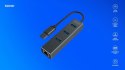 Hub AK-58 3-portowy USB-A 3.1 Gen 1 z adapterem RJ-45 Gigabit Ethernet Hub AK-58 3-portowy USB-A 3.1 Gen 1 z adapterem RJ-45 Gigabit Ethernet