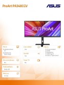 Monitor 34 cale PA348CGV ProArt IPS 21:9 QHD 120Hz HDMI DP USB-C USB-HUB GŁOŚNIK Monitor 34 cale PA348CGV ProArt IPS 21:9 QHD 120Hz HDMI DP USB-C USB-HUB GŁOŚNIK