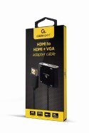 Adapter HDMI męski do HDMI żeński + VGA żeński z audio i dodatkowym portem zasilania Adapter HDMI męski do HDMI żeński + VGA żeński z audio i dodatkowym portem zasilania