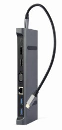 Adapter USB-C 9w1, HDMI, USB-C PD, VGA, DP, USBx3, Audio, LAN Adapter USB-C 9w1, HDMI, USB-C PD, VGA, DP, USBx3, Audio, LAN