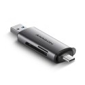 CRE-SAC Czytnik kart zewnętrzny USB3.2 Gen 1 Type-C + Type-A SD/microSD CRE-SAC Czytnik kart zewnętrzny USB3.2 Gen 1 Type-C + Type-A SD/microSD