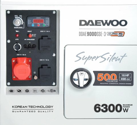 AGREGAT PRĄDOTWÓRCZY DIESEL DAEWOO DDAE 9000SSE-3 6.3kW