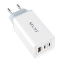 Ładowarka sieciowa USB GaN 65W, Quick Charge 4.0, Power Delivery 3.0, LA-07 Ładowarka sieciowa USB GaN 65W, Quick Charge 4.0, Power Delivery 3.0, LA-07