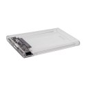 Zewnętrzna obudowa na dysk HDD/SSD 2.5", USB 3.0, AK-66, transparentna Zewnętrzna obudowa na dysk HDD/SSD 2.5", USB 3.0, AK-66, transparentna